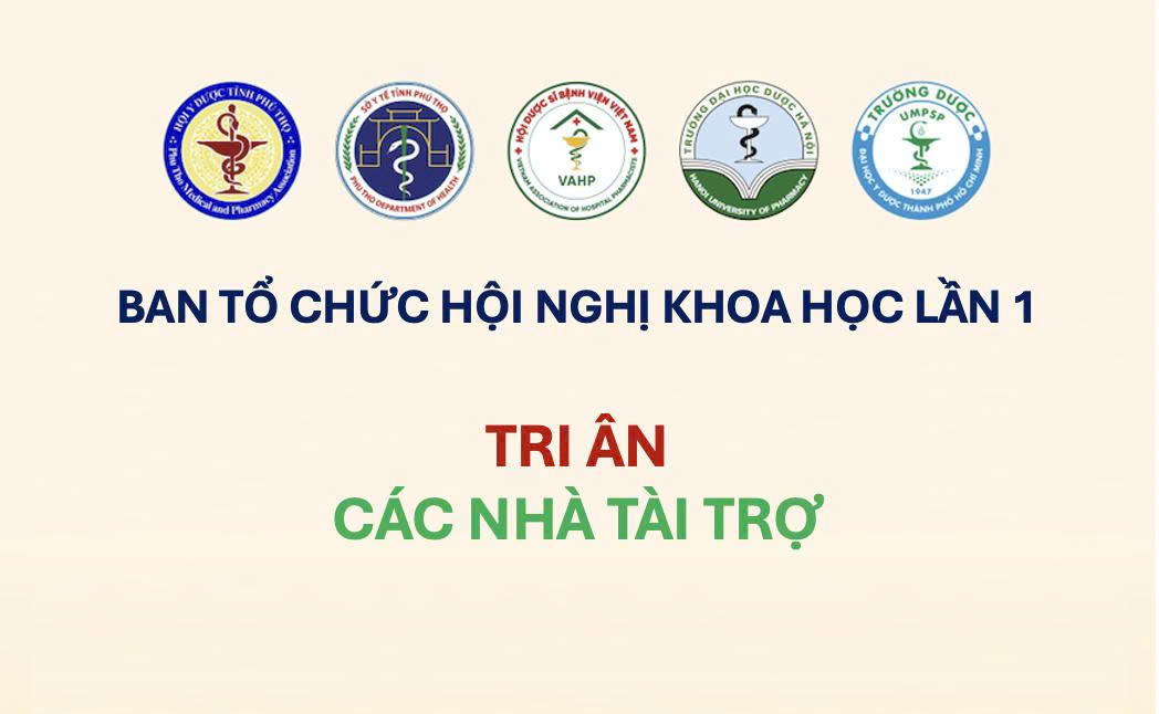 LỜI TRI ÂN TỪ BAN TỔ CHỨC HỘI NGHỊ KHOA HỌC DƯỢC BỆNH VIỆN LẦN THỨ NHẤT - NĂM 2026