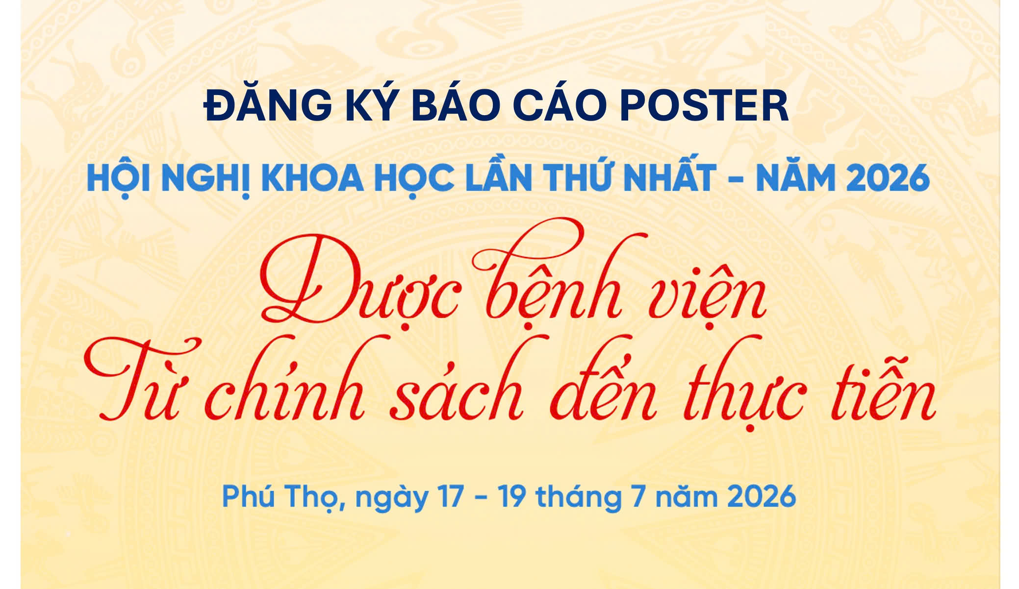 ĐĂNG KÝ BÁO CÁO POSTER TẠI HỘI NGHỊ KHOA HỌC LẦN THỨ NHẤT - 20206 -VAHP